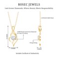thumbnail image 4 of Rosec Jewels Lab Grown Diamond Heart Pendant Necklace for Valentines Day - EF-VS Quality Certified, 18K Yellow Gold, 4 of 6