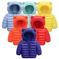 thumbnail image 2 of Kiijoy Infant Boys Winter Puffer Coat Solid Zip Up Bear Ears Hooded Jacket, Sizes 12-18M, 2 of 2
