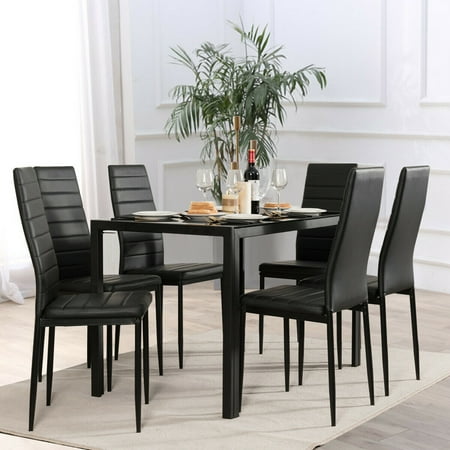 dining gymax pvc legs chair metal furniture side kitchen