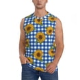 thumbnail image 2 of Goofa Sunflowers Printed Men's Sleeveless T-Shirt - Athletic Gym Workout Tank Top for Men - Moisture-Wicking, UPF 30+ Quick-Dry Muscle Tee-Small, 2 of 8