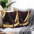thumbnail image 2 of Vintage Art Outdoor Pillow Covers Pack of 2 Abstract Dark Red Gold Shape Graffiti Waterproof Throw Pillow Covers Decorative Cushion Cases for Patio Garden Tent Balcony Couch 26x26 inch, 2 of 8