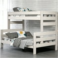 thumbnail image 6 of JERFIT White Solid Wood Bunk Bed, Twin Size Rustic Farmhouse Plank Design with Headboard/Footboard Ladder, Space-Saving Bed Frame for Guest Room, 6 of 6