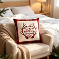 thumbnail image 6 of PiGOGI Christmas theme Pillow Covers Festive Throw Pillow Cases Xmas Decorative Cushion Covers Soft Washable for Sofa Bedroom Polyester, 6 of 7
