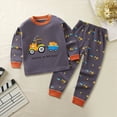 thumbnail image 2 of Godom Toddler Boy Outfits 2Pcs Long Sleeve Graphic Print Sweatshirt Pants Suit Fall Winter Clothes, 2 of 4