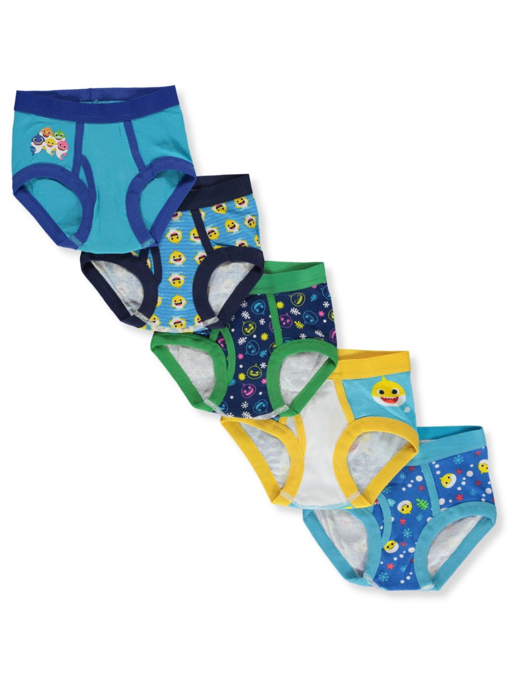 Baby Shark Boys' 5-Pack Briefs - blue/multi, 2t - 3t (Toddler