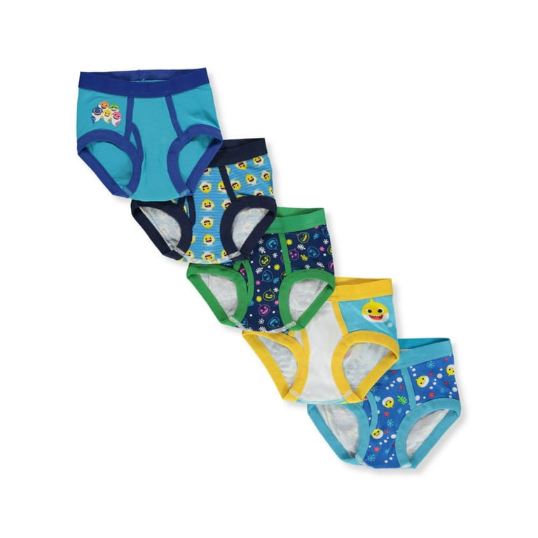 Baby Shark Boys' 5-Pack Briefs - blue/multi, 2t - 3t (Toddler)
