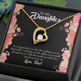 thumbnail image 5 of To My Daughter Never Forget I Love You From Dad Forever Necklace w Message Card, 5 of 20