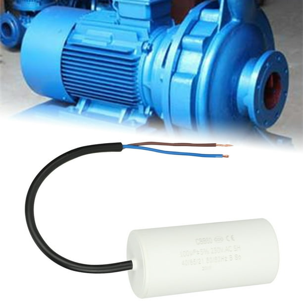 CBB60 Capacitor Explosionproof Low Leakage 100uf White Shell Run Round