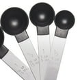 thumbnail image 6 of Culinary Edge Measuring Spoon Set 4 Piece Plastic Silver Black, 2 Pack, 6 of 8