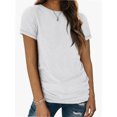 thumbnail image 3 of Womens Short Sleeve Basic Shirts Crewneck Tees Loose Fit Fashion Tops Casual Summer Clothes, 3 of 7