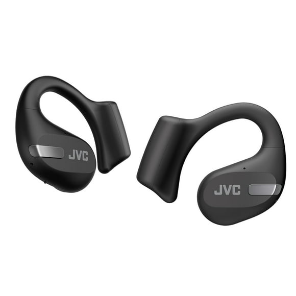 JVC New Nearphones Open Ear True Wireless Headphones with 16mm Large Drivers for Powerful Sound, Single Ear use, Compact Size, and Long Battery Life (up to 38 Hours) - HANP50TB (Black)