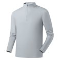 thumbnail image 3 of Ceisia Men's Slim Stand-Collar Half-Zip Sport Long-Sleeve Top Multi-Solid Gift, 3 of 5