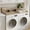 Brown+Sand, variant on Laundry Room Countertop with Non-slip Pads, 54 x 27.5 Washer Dryer Topper with Edge, Double Layer Organizer Shelf for Detergent Storage and Folding Table, Oak MDF