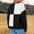 thumbnail image 4 of Oplxuo Womens Colorblock Sweatshirt Casual Long Sleeve Pullover Tops Loose Crewneck Fall Going Out T Shirts, 4 of 7