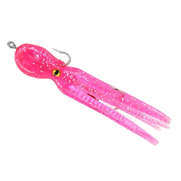 Señuelos de pulpo Swimbait Trolling Calamar para agua salada Agua dulce Rosado Sunnimix señuelo de pesca