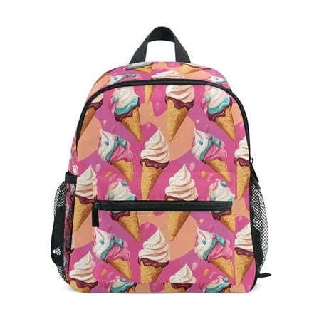 ALAZA Ice Cream Pink School Backpack Small Bookbag Mini Bags