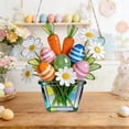 thumbnail image 4 of Easter Flower Egg Suncatcher Window Hanging Decor, Stained Glass Style Acrylic Ornament for Home Farmhouse Garden Window Decorations, Hanging Window Art for Indoor Outdoor Decor, Housewarming Gift, 4 of 9