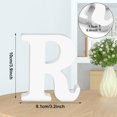 thumbnail image 2 of shiyou-White Wood Unfinished Alphabet Letters for Wall Decor - Paintable Marquee Standing Letters for Home, Wedding, Birthday Party, DIY Craft (R), 2 of 4