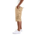 thumbnail image 4 of Casual Cargo Shorts Mens Drawstring Elastic Waist Shorts Summer Cotton Chino Work Shorts with Pockets Khaki L, 4 of 9