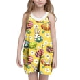 thumbnail image 2 of ATOGUTA Girls Dresses Casual Summer Spaghetti Straps Easter Romper Dresses with Pockets for Kid Size 3T-10. Multicolor, 2 of 6