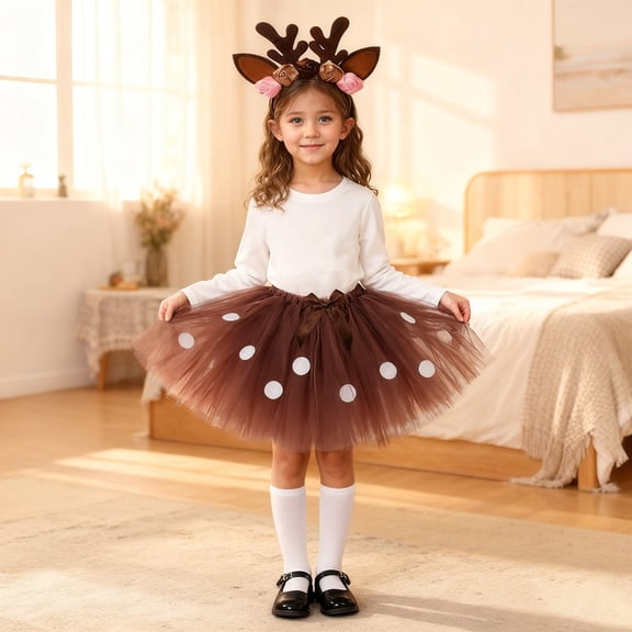 MEZZALL Shine Girls Tutu Dress With Skirt And Festive Printed Tops For Holiday Parties And Versatile Party Clothing Sets