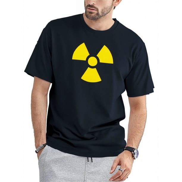 Camiseta con símbolo radiactivo, camiseta novedosa, camisetas de cuello redondo y manga corta, camisetas informales