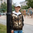 thumbnail image 4 of Psesaysky Little & Big Boys Full Zip Up Hoodie Grey Wolf Print Hoodies Jacket for Boy, Kids Long Sleeve Hooded Fashion Sweatshirt, Size M, 4 of 7