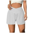 thumbnail image 1 of Shorts de Course Taille Haute pour Femmes Doublés en Polyester Coton pour Entraînement Physique, 1 of 4