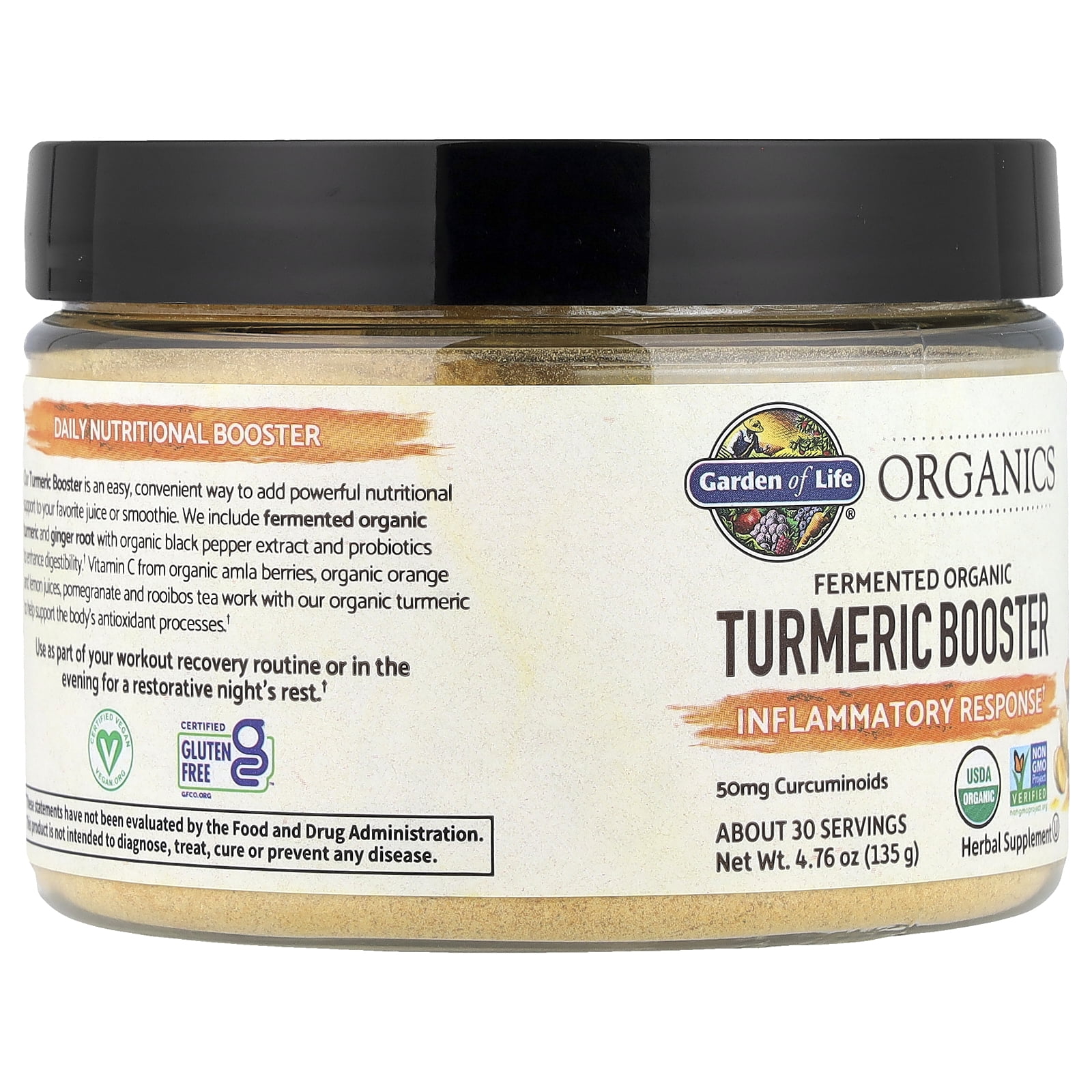 Garden of Life Organics, Fermented Organic Turmeric Boost, Inflammatory Response, 4.76 oz (135 g)