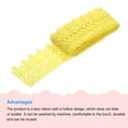 thumbnail image 3 of Uxcell Cotton Lace Trim Vintage Crochet 3 inch x 4.8 yard Yellow Stretch Lace Edge Ribbon, 3 of 5