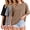 Coffee-Gray-Black, variant on 3 Pack T-shirts for Women Oversized Shorts Sleeve Women T-shirts Vintage Cotton Tees Washed Casual Loose Tops