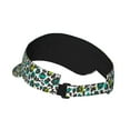 thumbnail image 2 of Gaeub Green Leopard Printed Sport Sun Visor Hats ,Adjustable Empty Top Sunscreen Visor Cap for Women and Men, 2 of 7