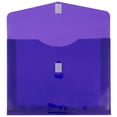 thumbnail image 2 of JAM Plastic Hook & Loop Envelopes, 9.8x13x2, 12/Pack, Purple, 2 Inch Expansion, 2 of 4