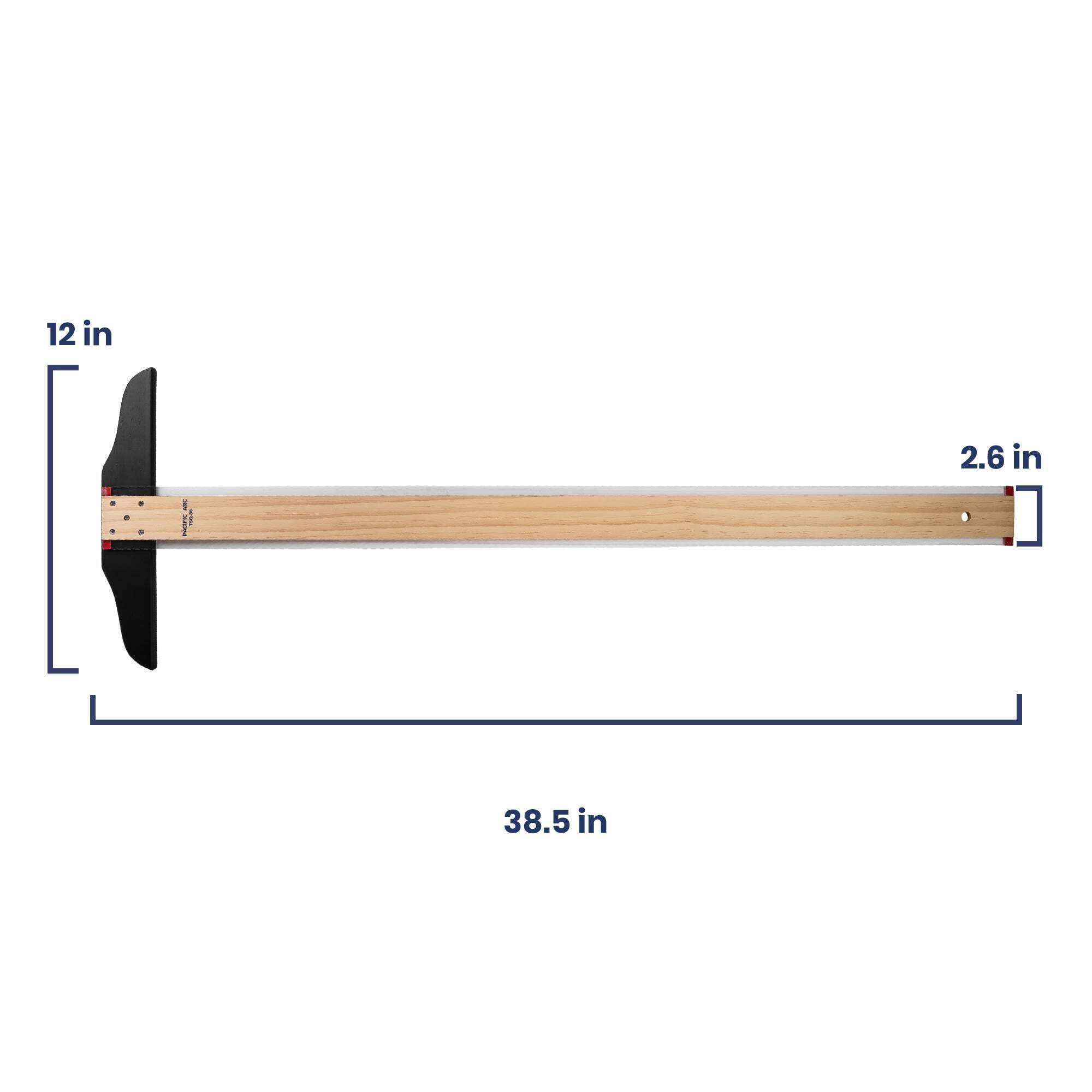 Pacific Arc, 18 Inch T Square, Traditional Maple Blade with Acrylic Edge