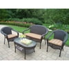 Oakland Living Elite All-Weather Wicker Conversation Set