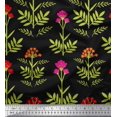 thumbnail image 1 of Soimoi Cotton Duck Fabric Leaves & Floral Artistic Print Fabric by The Yard 42 Inch Wide, 1 of 3