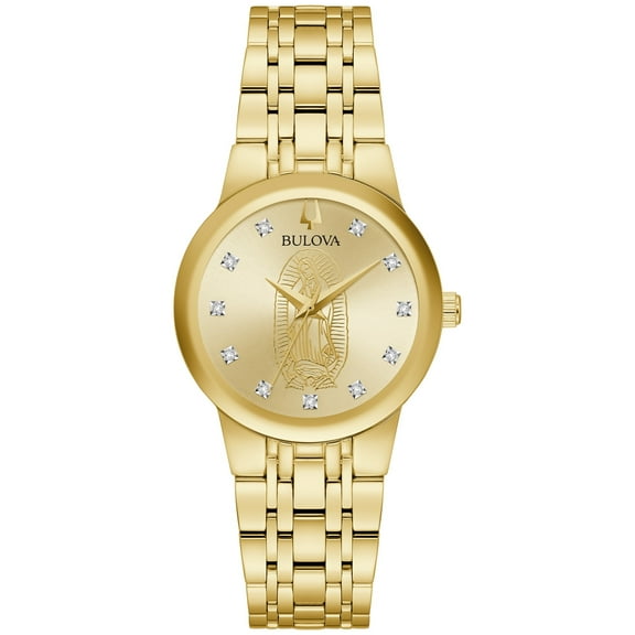 Bulova Women's Modern Our Lady of Guadalupe Diamond Dial Watch - 97P178