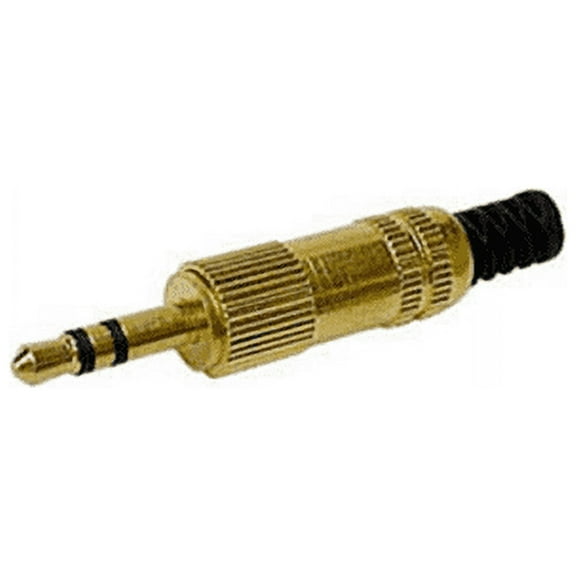 Velleman CA006 1/8" Stereo Plug with Strain Relief, Gold-Plated