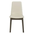 thumbnail image 4 of Weston Home Alta Wood Finish White Vegan Leather Dining Chair, Set of 2, Gray, 4 of 9