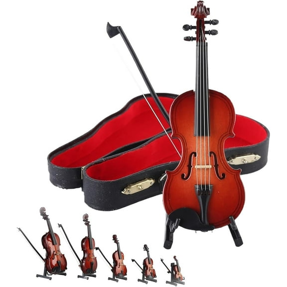 Tiny Playable Violin: Worlds Smallest Violin with Sound Sob Story, Playable Tiny Violin Figurine, Miniature Musical Instrument, Keychain Charm for Unique Gifts