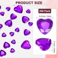 thumbnail image 3 of 200-Pack Heart Rhinestone, 12mm Acrylic Heart Rhinestone Stickers for Craft/Painting/Jewelry, Flat Back Plastic Gems Sticker [Dark Purple], 3 of 6
