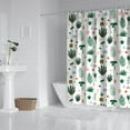 thumbnail image 2 of Botanical Shower Curtain Watercolor Flower Pattern Fade-Resistant Fabric 72x72, 2 of 3
