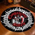 thumbnail image 2 of Niusricy Halloween Floor Mat Spider WebLetterSkull Pattern Welcome Indoor Outdoor Round Bedroom Door Decorative Rug, 2 of 6