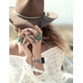 thumbnail image 2 of TOYOUTHS Beaded Bracelet Compatible with Fitbit Versa 2/Fitbit Versa/Fitbit Versa Lite Bands for Women, Stretchy Nylon Solo Loop Strap Elastic Handmade Boho Wristbands for Fitbit Versa, 2 of 6