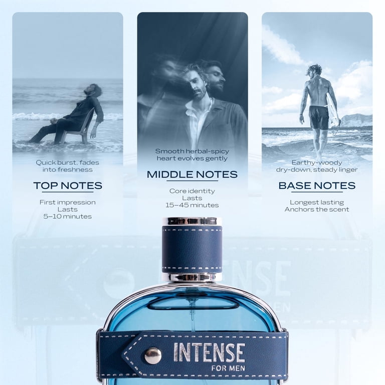 Sapil Intense Men EDT Spray 3.4 oz, Aromatic Fragrance with Lemon