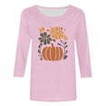 thumbnail image 4 of FDGIU Halloween Shirts for Women Women's Fashion Tees Casual Crewneck 3/4 Sleeve Loose T Shirt Ladies Blouses Shirts Spooky Season Graphic, 4 of 4