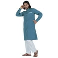 thumbnail image 2 of AtasiÂ&nbsp;Men's Henley Welt PocketÂ&nbsp;LongÂ&nbsp;KurtaÂ&nbsp;Solid Indian Ethnic Wear Clothing ForÂ&nbsp;Men's, 2 of 7