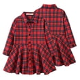 thumbnail image 5 of YTDSCS Kids Girls Long Sleeved Dress for 3-11 Years,Button Pullover Dress,Toddler Casual Dress,Plaid Shirt Dress, 5 of 7