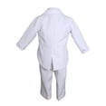 thumbnail image 3 of Baby Boys Formal White Poly Cotton 5 Piece Classic Suit Set with Tail, 3 of 4