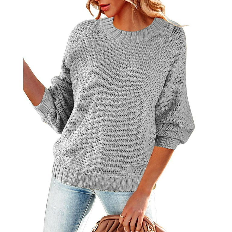 Sherrylily Women Chunky Knitted Pullover Sweater Oversized Baggy
